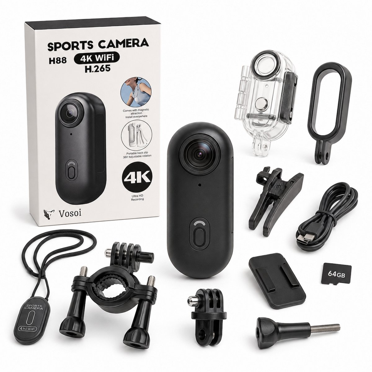 Vosoi Mini Action Camera 4K