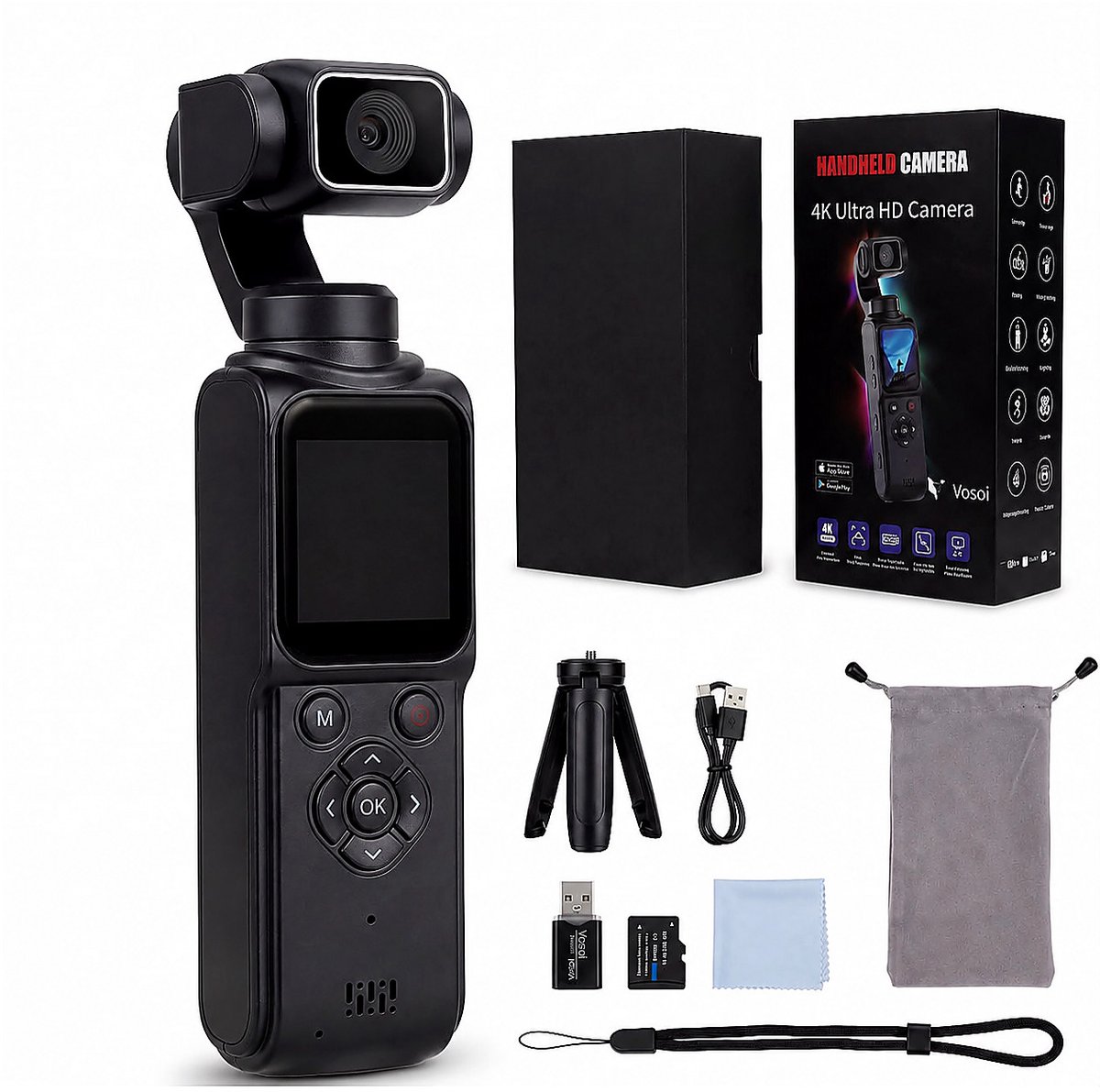 Vosoi Pocket Camera 4K Ultra HD vs Vosoi Mini Action Camera 4K vs Strex Action Camera 4K 16MP WiFi vergeleken